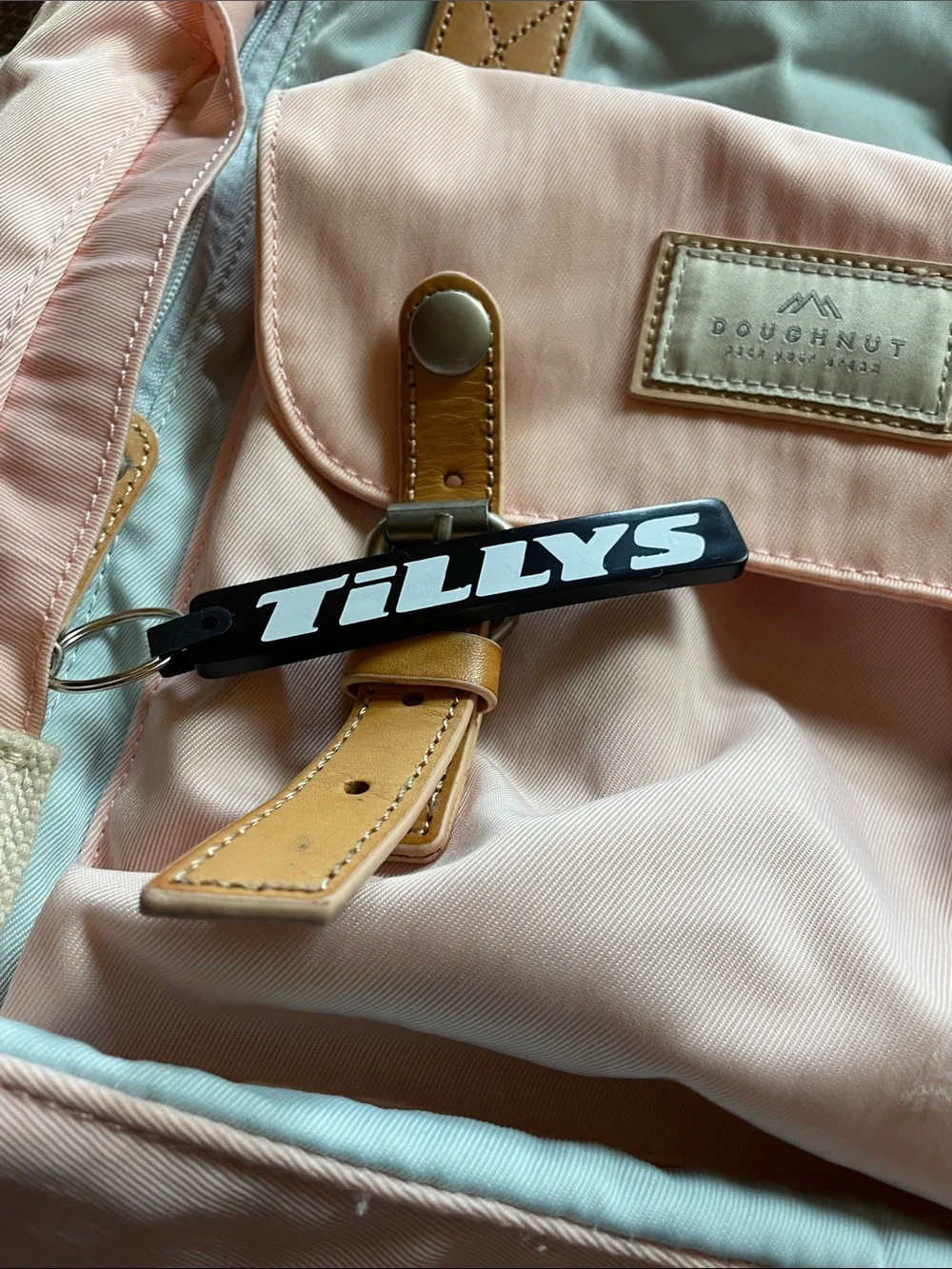 DOUGHNUT Pink & Light Blue Canvas Backpack